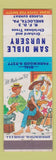 Matchbook Cover - Sam Dible Nursery Christmas Trees Shelocta PA hillbilly