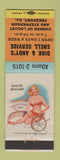 Matchbook Cover - Dick & Andy's Shell oil gas Freeport IL pinup