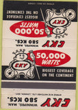 Matchbook Cover - CKY Radio Winnipeg MB 40 Strike