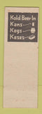 Matchbook Cover - H&H Wine Cellar Lansing MI hillbilly