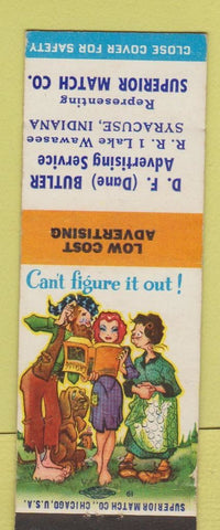 Matchbook Cover - DF Dane Butler Superior Match Syracuse IN