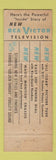 Matchbook Cover - RCA Victor TV AJ Love Montgomery PA