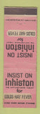 Matchbook Cover - Inhiston tablet medicine colds hay fever WEAR