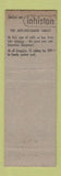 Matchbook Cover - Inhiston tablet medicine colds hay fever WEAR