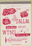 Matchbook Cover - WTNS Radio Coshocton OH 40 Strike