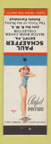 Matchbook Cover - Paul Schaeffer Match Collector Egypt PA pinup