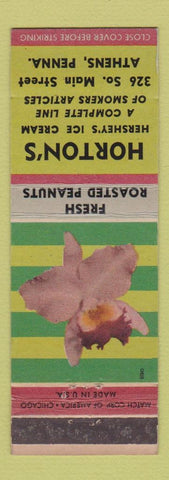 Matchbook Cover - Horton's Hershey's Ice Cream Athens PA