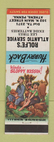 Matchbook Cover - Rolfe's Atlantic oil gas Athens PA hillbilly