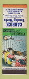 Matchbook Cover - Carrick Turning Works Wood High Point NC WEAR