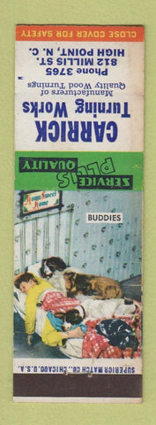 Matchbook Cover - Carrick Turning Works Wood High Point NC WEAR
