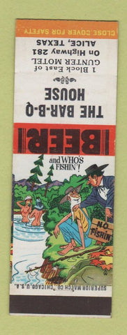 Matchbook Cover - BBQ House Alice TX pinup