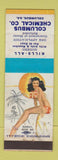 Matchbook Cover - Columbus Chemical Ants Roach Killer Columbus GA pinup WEAR