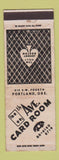 Matchbook Cover - 4th Ave Card Room Portland OR Poker