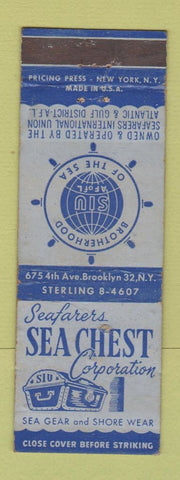 Matchbook Cover - Seafarers Sea Chest clothes sea gear Brooklyn NY