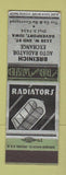Matchbook Cover - Breinich Auto Radiator Exchange Davenport IA