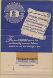Matchbook Cover - Mutual Fire Insurance Co Elkton MD CREASE 40 Strike