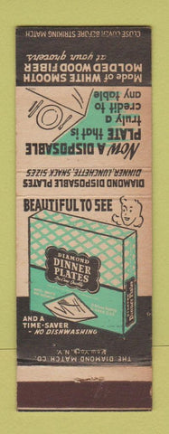 Matchbook Cover - Diamond Dinner Plates disposable product