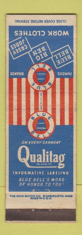 Matchbook Cover - Big Ben Blue Bell Casey Jones Work Clothes