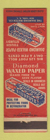 Matchbook Cover - Diamond Waxed Paper  New Yor City