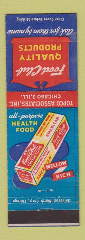 Matchbook Cover - Food Club Foods Cheese Topco Chicago IL