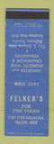 Matchbook Cover - Felker's Fine Foods Toledo OH