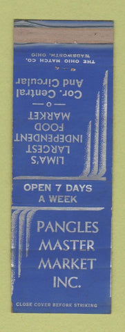 Matchbook Cover - Pangles Master Market Grocery Lima OH WORN
