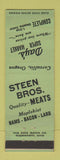 Matchbook Cover - Day's Super Market Steen Bros Meat's Corvallis OR