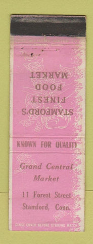 Matchbook Cover - Grand Central mArket Grocery Stamford CT WORN
