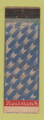 Matchbook Cover - Roulstons grocery? WORN
