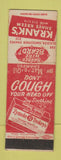 Matchbook Cover - Krank's Shave Cream Zymole Trokeys Cough Drops