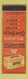 Matchbook Cover - Wilson's Clear Brook Butter Eggs Cheese