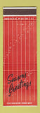 Matchbook Cover - Christmas Seasons Greetings