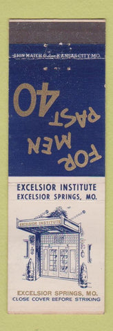 Matchbook Cover - Excelsior Institute Excelsior Springs MO WORN