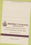 Matchbook Cover - Westfield Companies Insurance Westfield Center OH 40 Strike