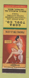 Matchbook Cover - Gora Tool Detroit MI pinup