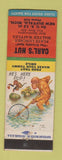 Matchbook Cover - Carl's Hut New Buffalo MI WEAR