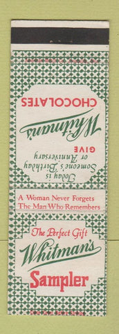 Matchbook Cover - Whitman's Sample Candy Chocolate