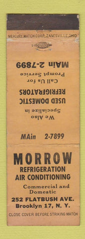 Matchbook Cover - Morrow Refrigeration Broooklyn NY WEAR