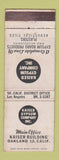 Matchbook Cover - Kaiser Gypsum Oakland CA WEAR