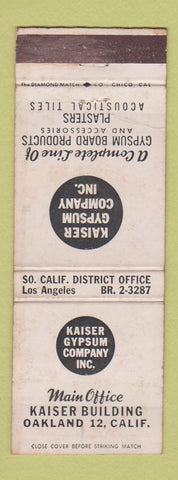 Matchbook Cover - Kaiser Gypsum Oakland CA WEAR