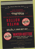 Matchbook Cover - White Water Heaters Muskegon Heights MI 40 Strike