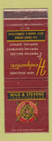 Matchbook Cover - Wild and Stevens Printing Rollers Equipment West Haven CT