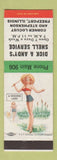 Matchbook Cover - Dick & Andy's Shell oil gas Freeport IL pinup