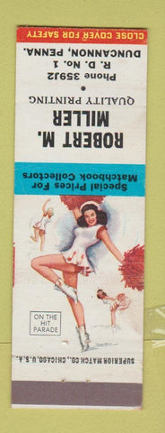 Matchbook Cover - Robert Miller Printing Duncannon PA pinup