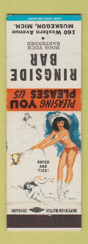 Matchbook Cover - Ringside Bar Muskegon MI pinup