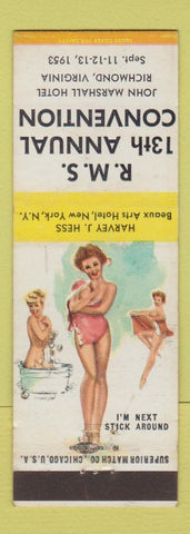 Matchbook Cover - RMS Convention 1953 Richmond VA pinup