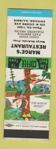 Matchbook Cover - Marge's Restaurant Chicago IL hillbilly