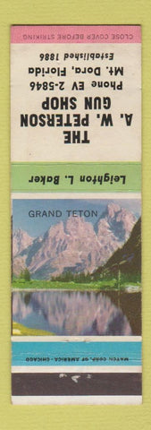 Matchbook Cover - AW Peterson Gun Shop Mount Dora FL