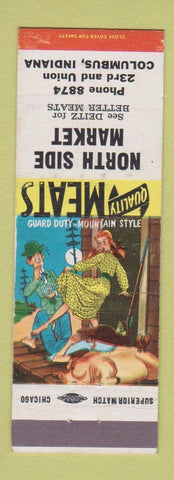 Matchbook Cover - North Side Market Columbus IN hillbilly