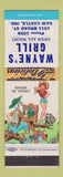 Matchbook Cover - Wayne's Grill New Castle IN hillbilly